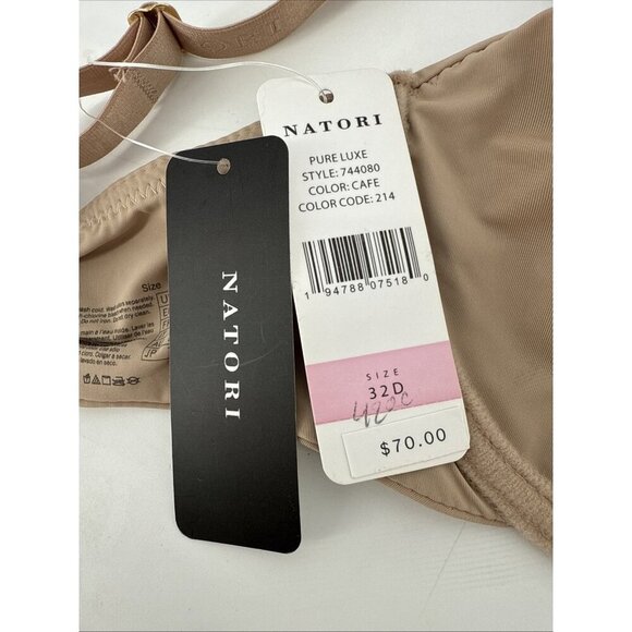 NATORI Size 32D Nude Pure Luxe Seamless Underwire Bra 732080 NWT A - Picture 8 of 8